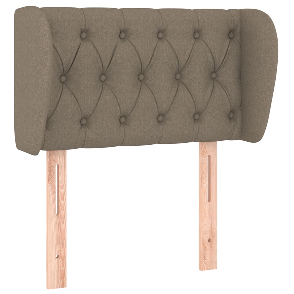 vidaXL Tăblie de pat cu aripioare gri taupe 83x23x78/88 cm textil