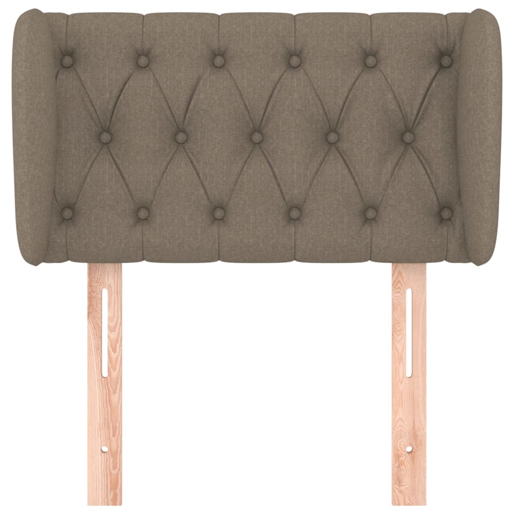 vidaXL Tăblie de pat cu aripioare gri taupe 83x23x78/88 cm textil