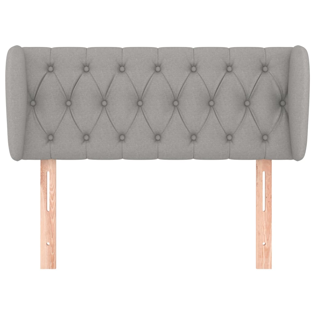 vidaXL Tăblie de pat cu aripioare gri deschis 103x23x78/88 cm textil vidaXL Tăblie de pat cu aripioare gri deschis 103x23x78/88 cm textil