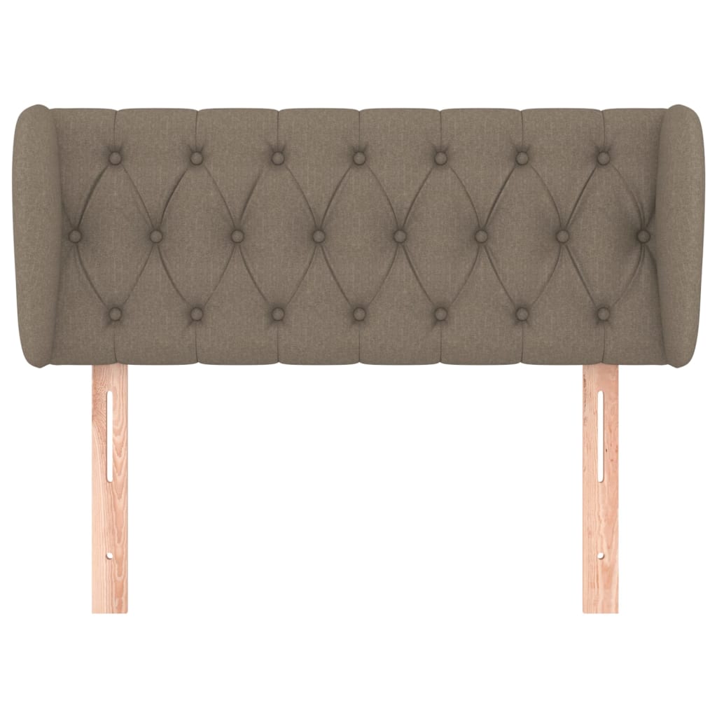 vidaXL Tăblie de pat cu aripioare gri taupe 103x23x78/88 cm textil