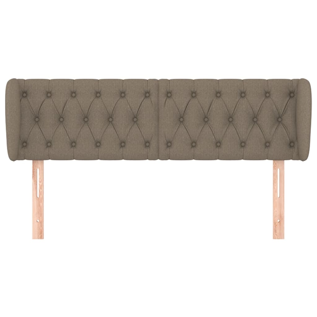 vidaXL Tăblie de pat cu aripioare gri taupe 163x23x78/88 cm textil