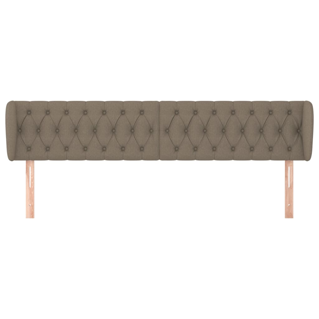 vidaXL Tăblie de pat cu aripioare gri taupe 183x23x78/88 cm textil