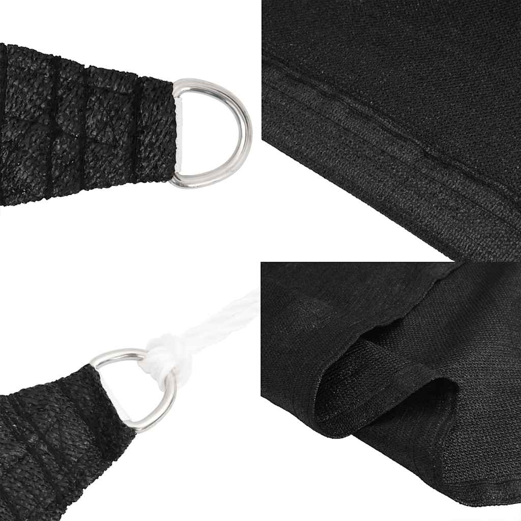 vidaXL Pânză parasolar, negru, 3x4x4m, HDPE, 160 g/m², triunghiular