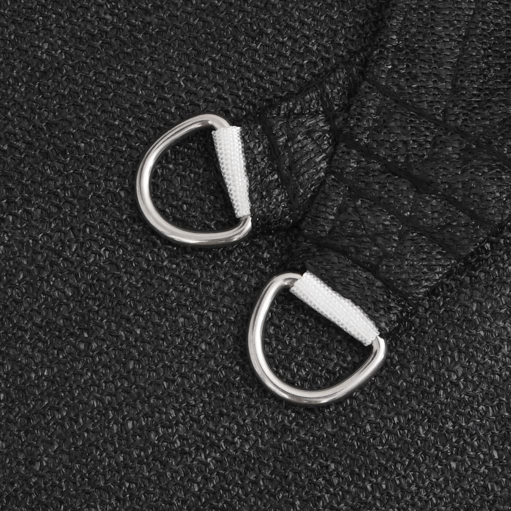 vidaXL Pânză parasolar, negru, 3x4x5 m, HDPE, 160 g/m²