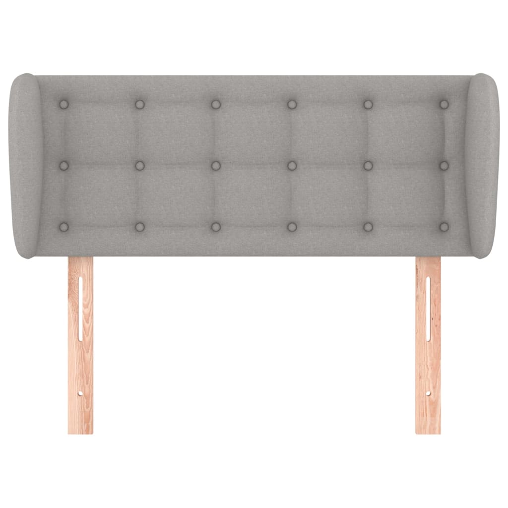 vidaXL Tăblie de pat cu aripioare gri deschis 83x23x78/88 cm textil