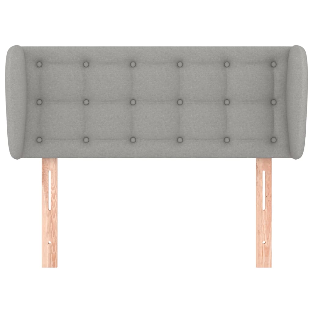 vidaXL Tăblie de pat cu aripioare gri deschis 103x23x78/88 cm textil vidaXL Tăblie de pat cu aripioare gri deschis 103x23x78/88 cm textil