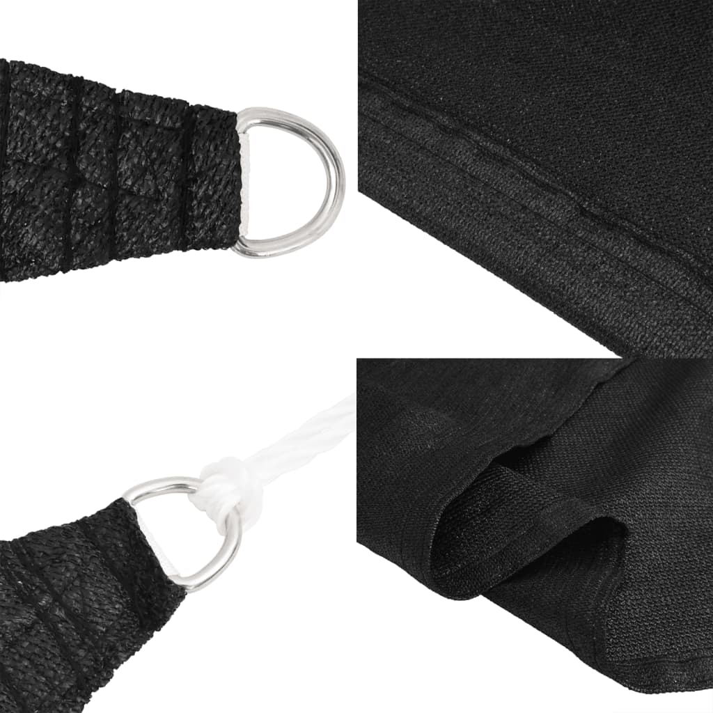 vidaXL Pânză parasolar, negru, 5x5x5 m, HDPE, 160 g/m²