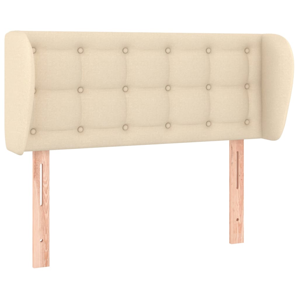 vidaXL Tăblie de pat cu aripioare crem 103x23x78/88 cm textil vidaXL Tăblie de pat cu aripioare crem 103x23x78/88 cm textil