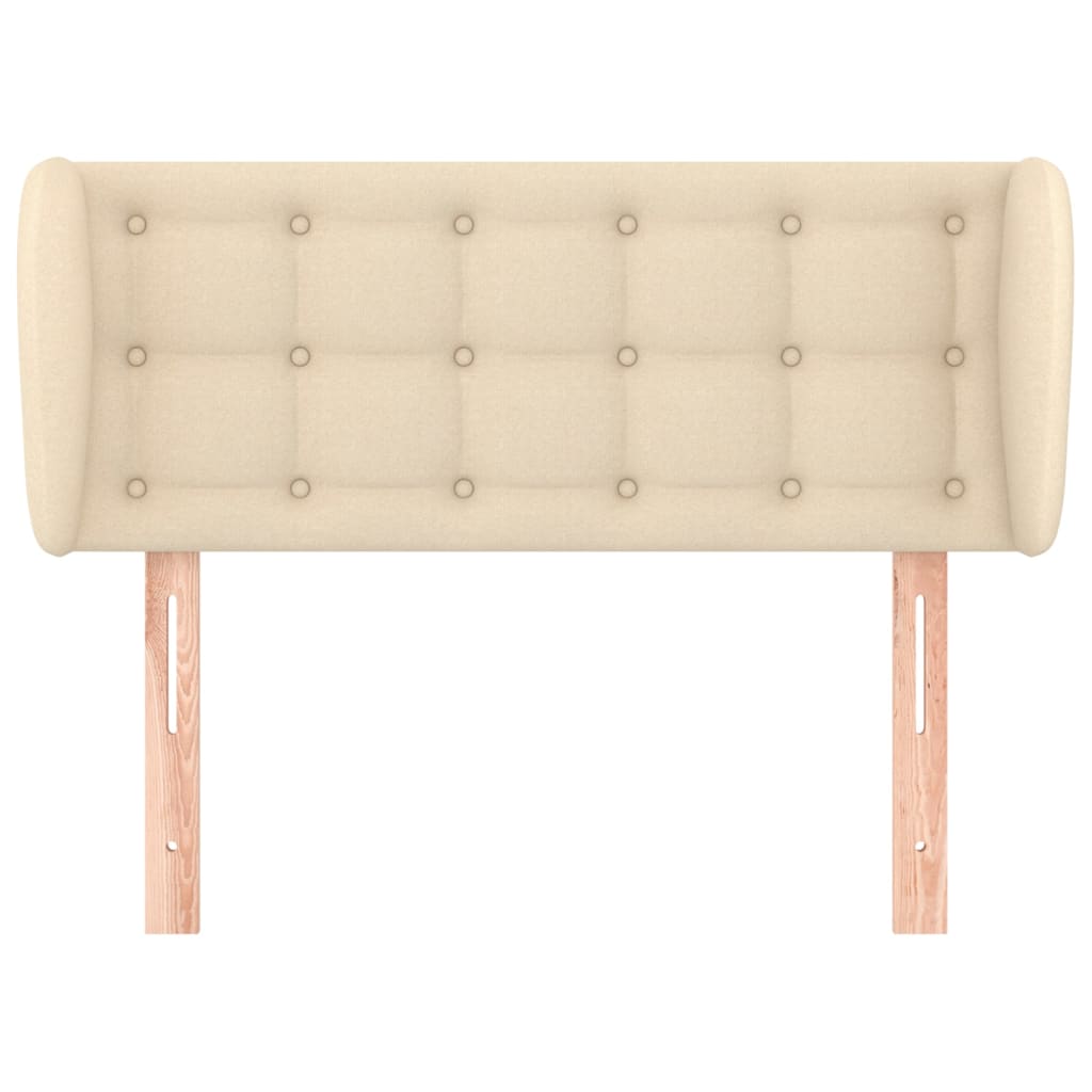 vidaXL Tăblie de pat cu aripioare crem 103x23x78/88 cm textil vidaXL Tăblie de pat cu aripioare crem 103x23x78/88 cm textil