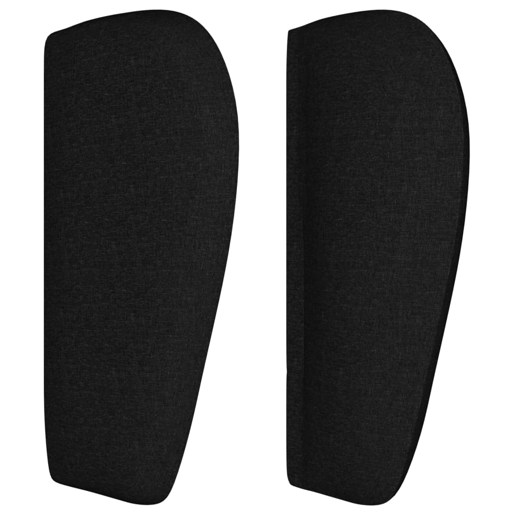 vidaXL Tăblie de pat cu aripioare negru 147x23x78/88 cm textil