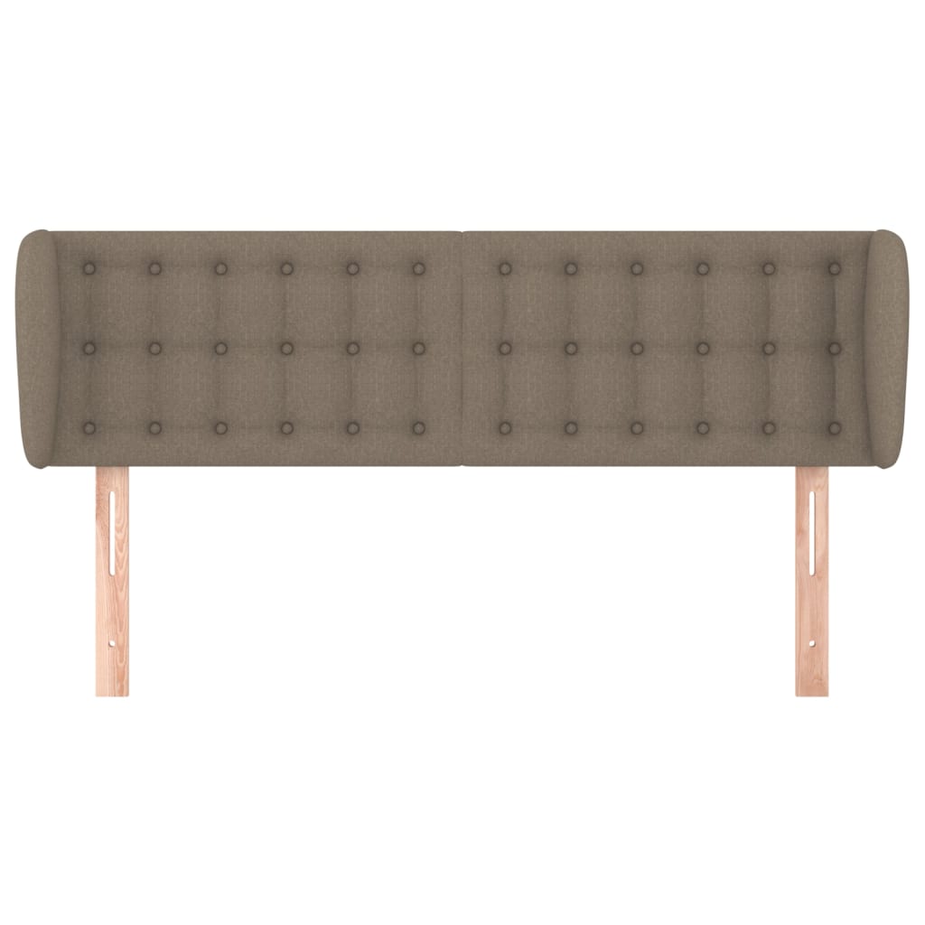 vidaXL Tăblie de pat cu aripioare gri taupe 147x23x78/88 cm textil
