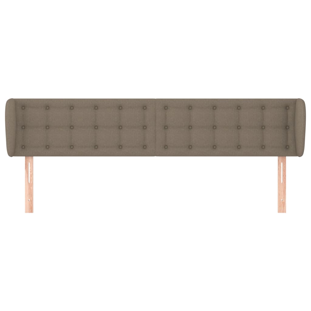 vidaXL Tăblie de pat cu aripioare gri taupe 183x23x78/88 cm textil