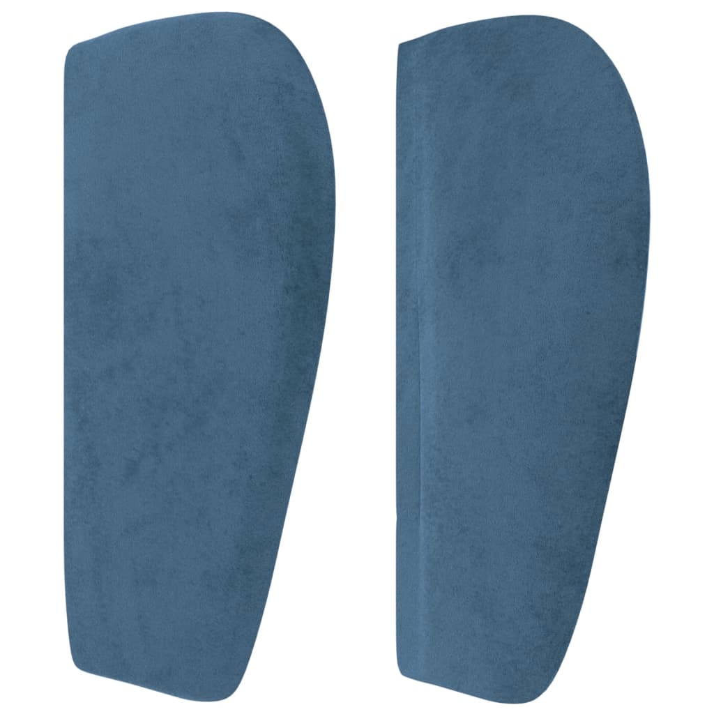 vidaXL Tăblie pat cu aripioare albastru închis 83x23x78/88 cm catifea