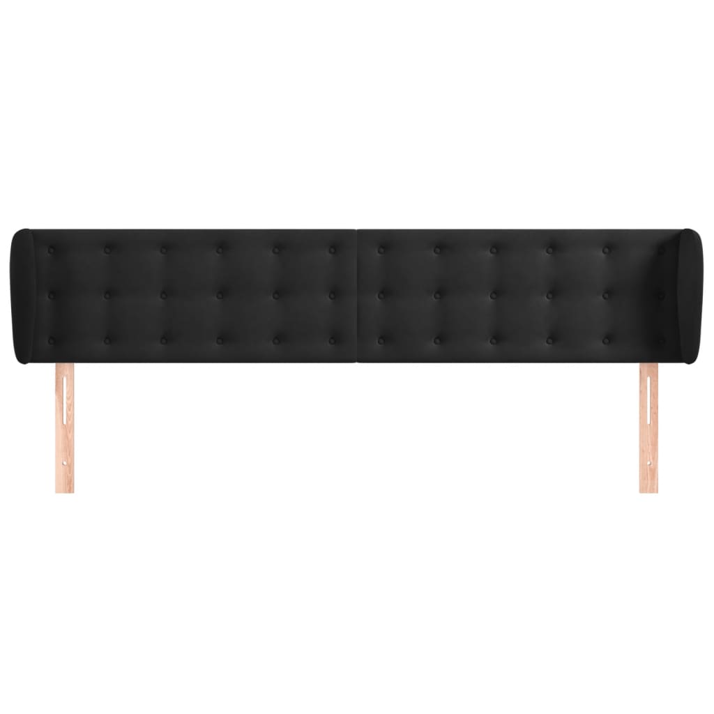 vidaXL Tăblie de pat cu aripioare negru 163x23x78/88 cm catifea