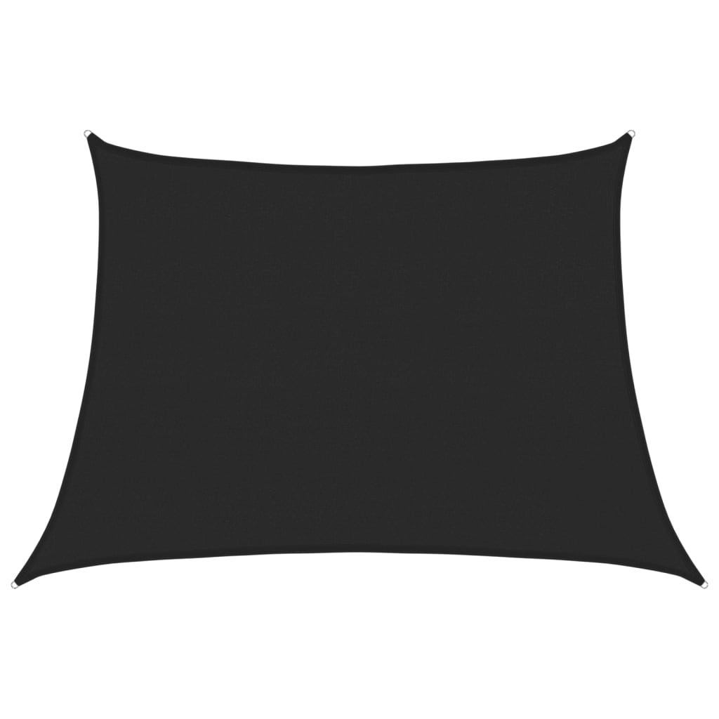 vidaXL Pânză parasolar, negru, 4/5x3 m, HDPE, 160 g/m²