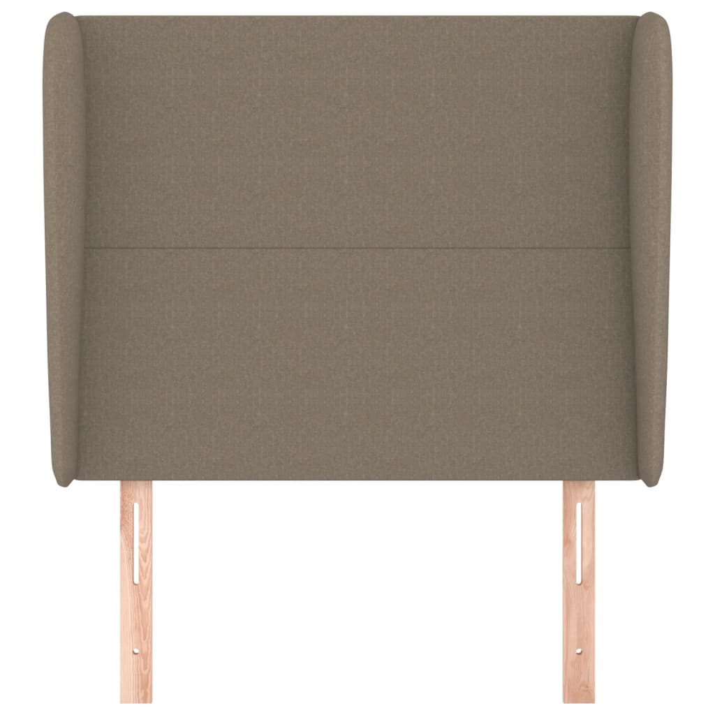 vidaXL Tăblie de pat cu aripioare gri taupe 83x23x118/128 cm textil
