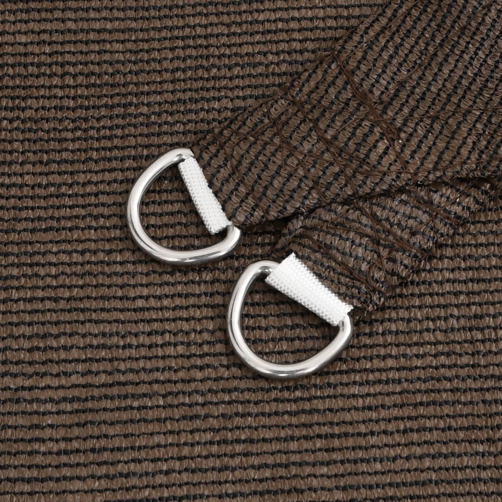 vidaXL Pânză parasolar, maro, 2 x 2, m HDPE, 160 g/m²