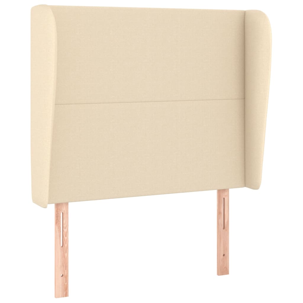 vidaXL Tăblie de pat cu aripioare, crem, 103x23x118/128 cm, textil