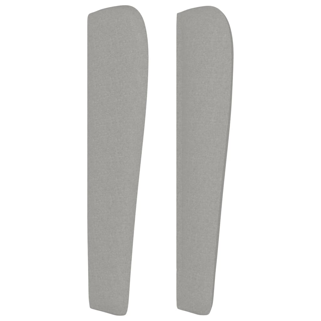 vidaXL Tăblie de pat cu aripioare gri deschis 163x23x118/128 cm textil vidaXL Tăblie de pat cu aripioare gri deschis 163x23x118/128 cm textil