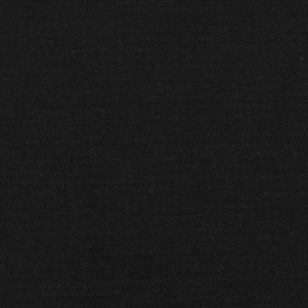 vidaXL Tăblie de pat cu aripioare, negru, 203x23x118/128 cm, textil vidaXL Tăblie de pat cu aripioare, negru, 203x23x118/128 cm, textil