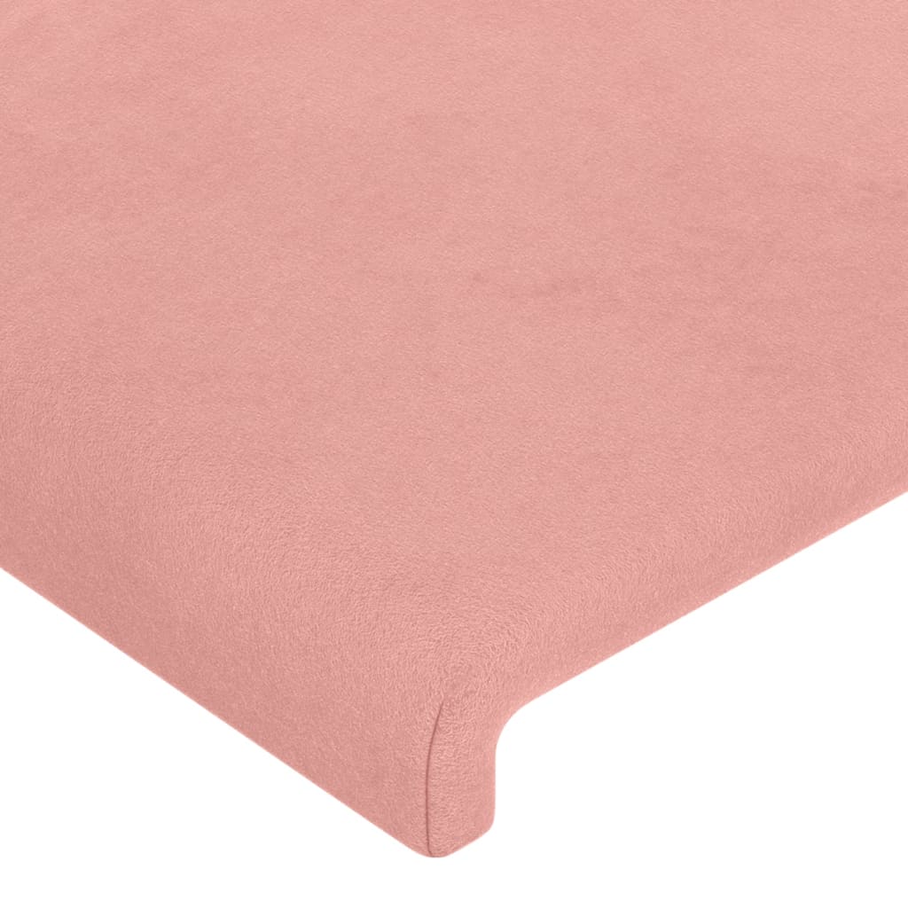 vidaXL Tăblie de pat cu aripioare, roz, 83x23x118/128 cm, catifea vidaXL Tăblie de pat cu aripioare, roz, 83x23x118/128 cm, catifea