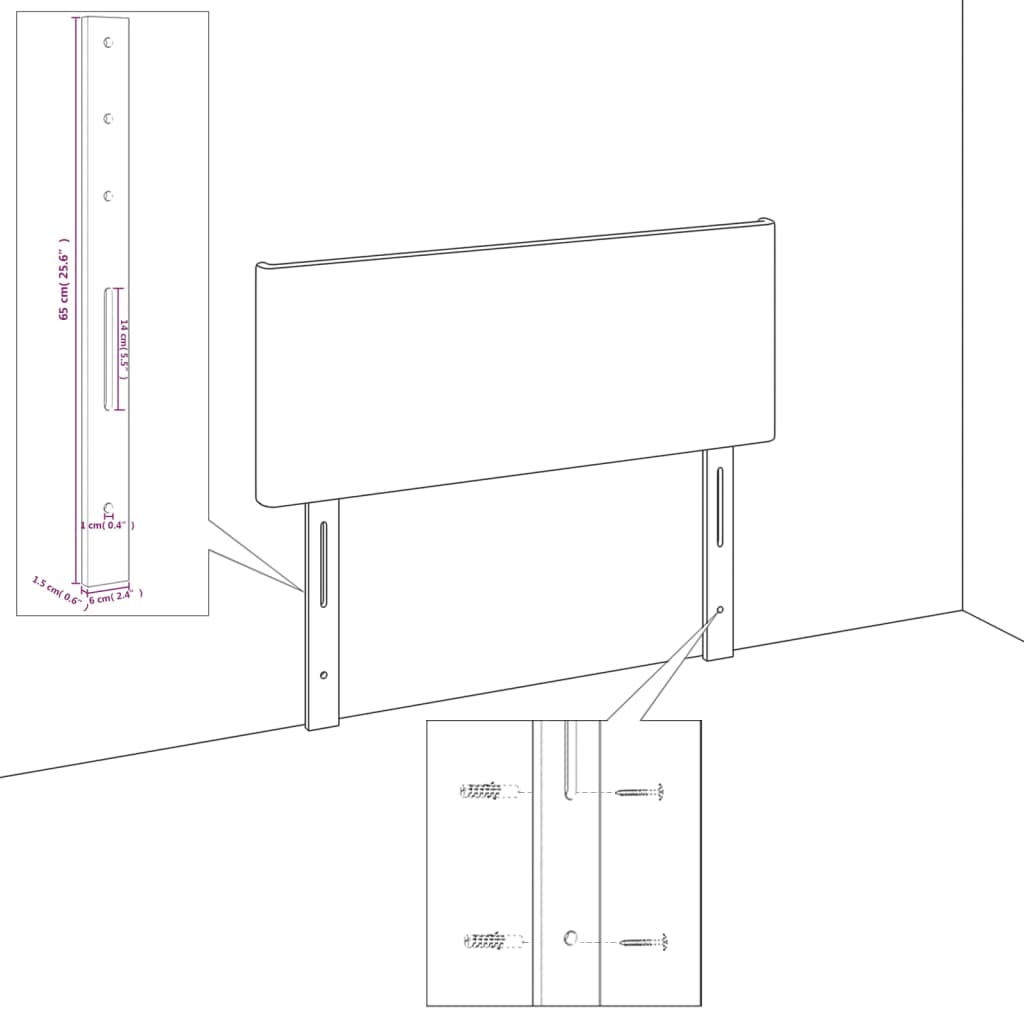 vidaXL Tăblie de pat cu aripioare, roz, 83x23x118/128 cm, catifea vidaXL Tăblie de pat cu aripioare, roz, 83x23x118/128 cm, catifea