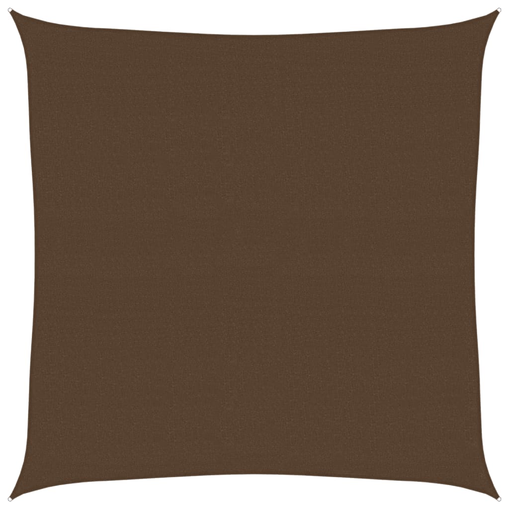 vidaXL Pânză parasolar, maro, 5x5, m HDPE, 160 g/m²