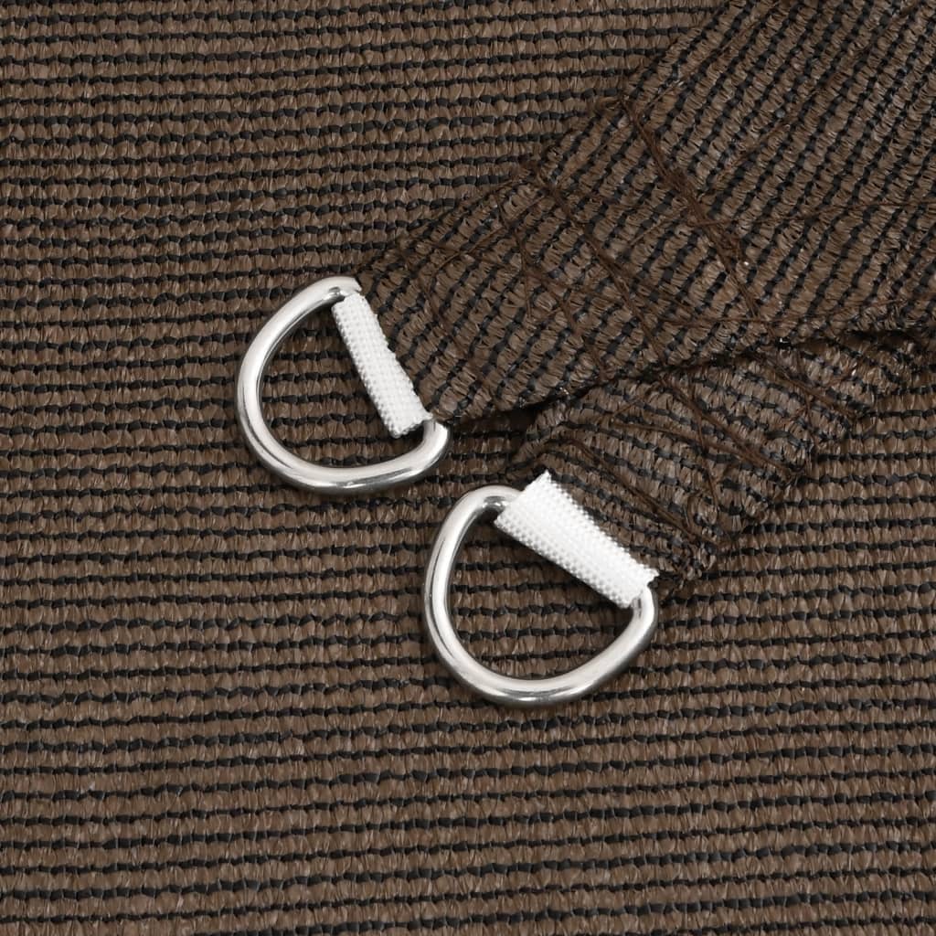 vidaXL Pânză parasolar, maro, 5x5, m HDPE, 160 g/m²