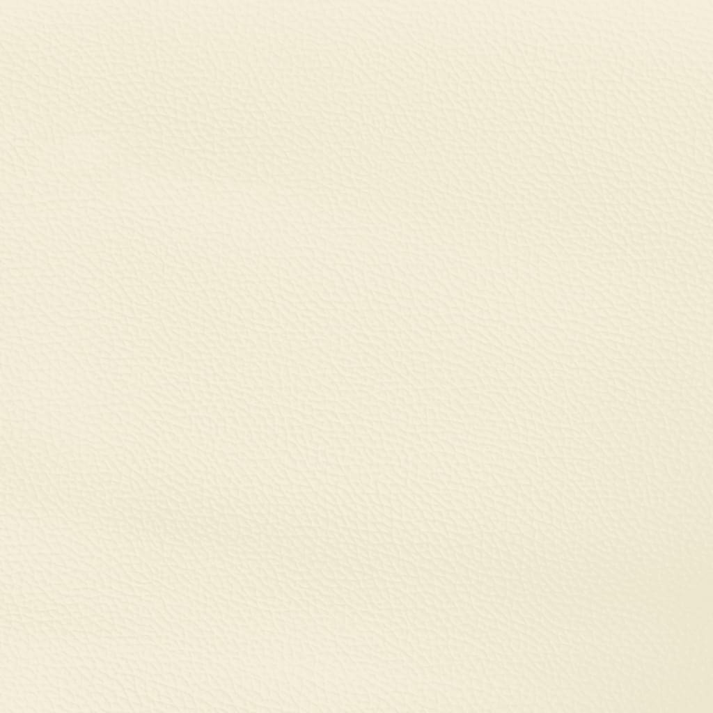 vidaXL Tăblie de pat cu aripioare, crem, 103x23x118/128 cm, piele eco