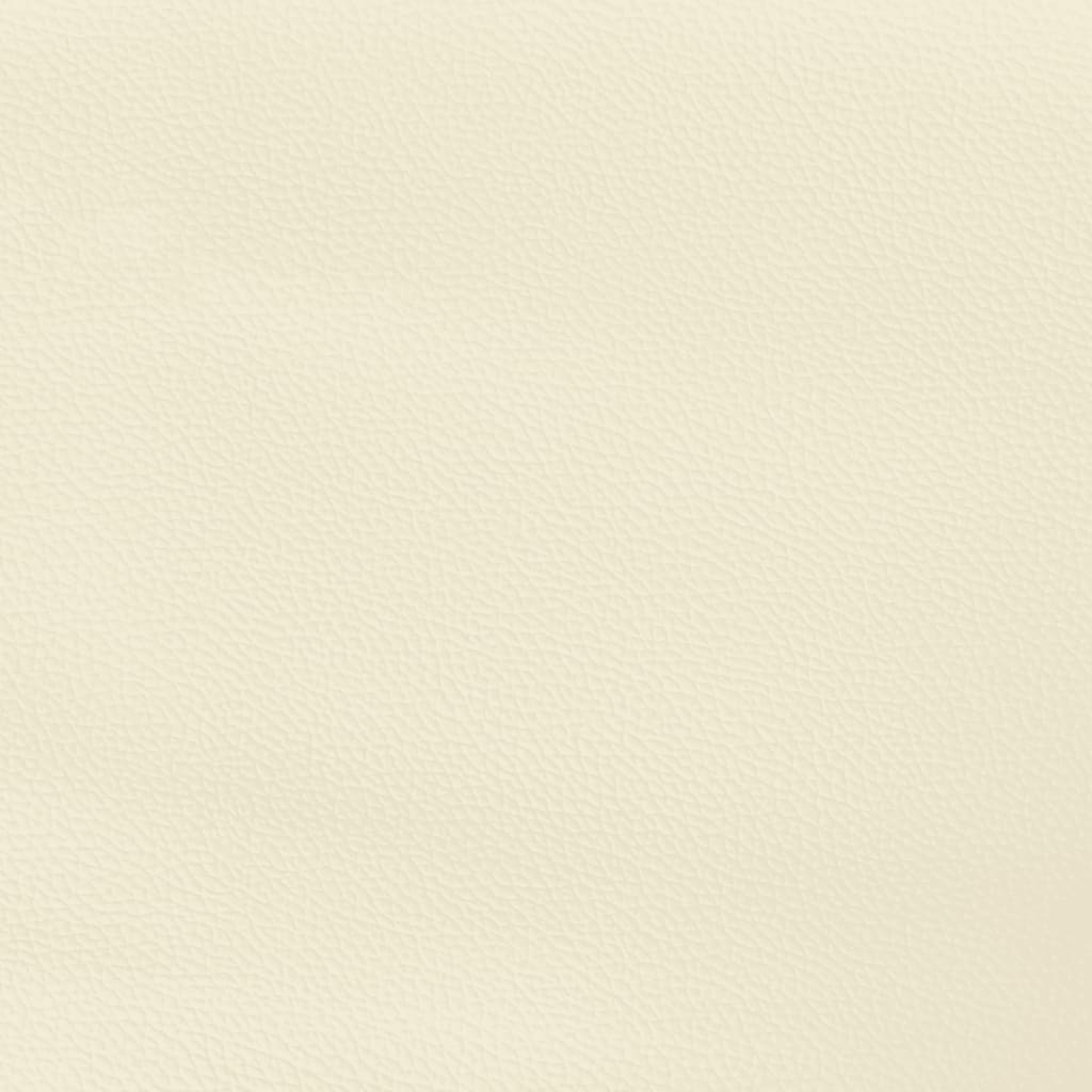 vidaXL Tăblie de pat cu aripioare, crem, 163x23x118/128 cm, piele eco