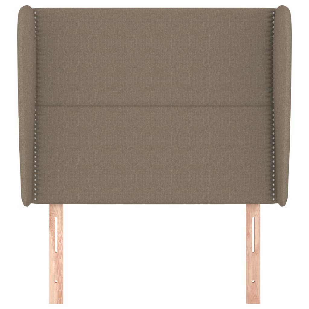 vidaXL Tăblie de pat cu aripioare gri taupe 103x23x118/128 cm textil