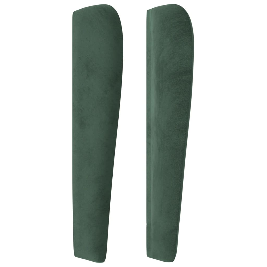 vidaXL Tăblie pat cu aripioare verde închis 83x23x118/128 cm catifea vidaXL Tăblie pat cu aripioare verde închis 83x23x118/128 cm catifea