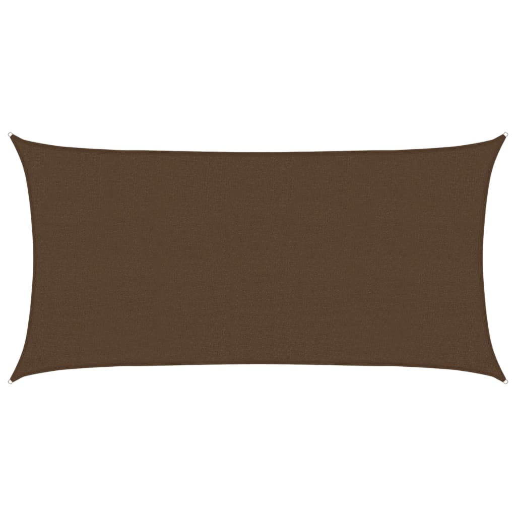 vidaXL Pânză parasolar, maro, 2,5x4,5 m, HDPE, 160 g/m²