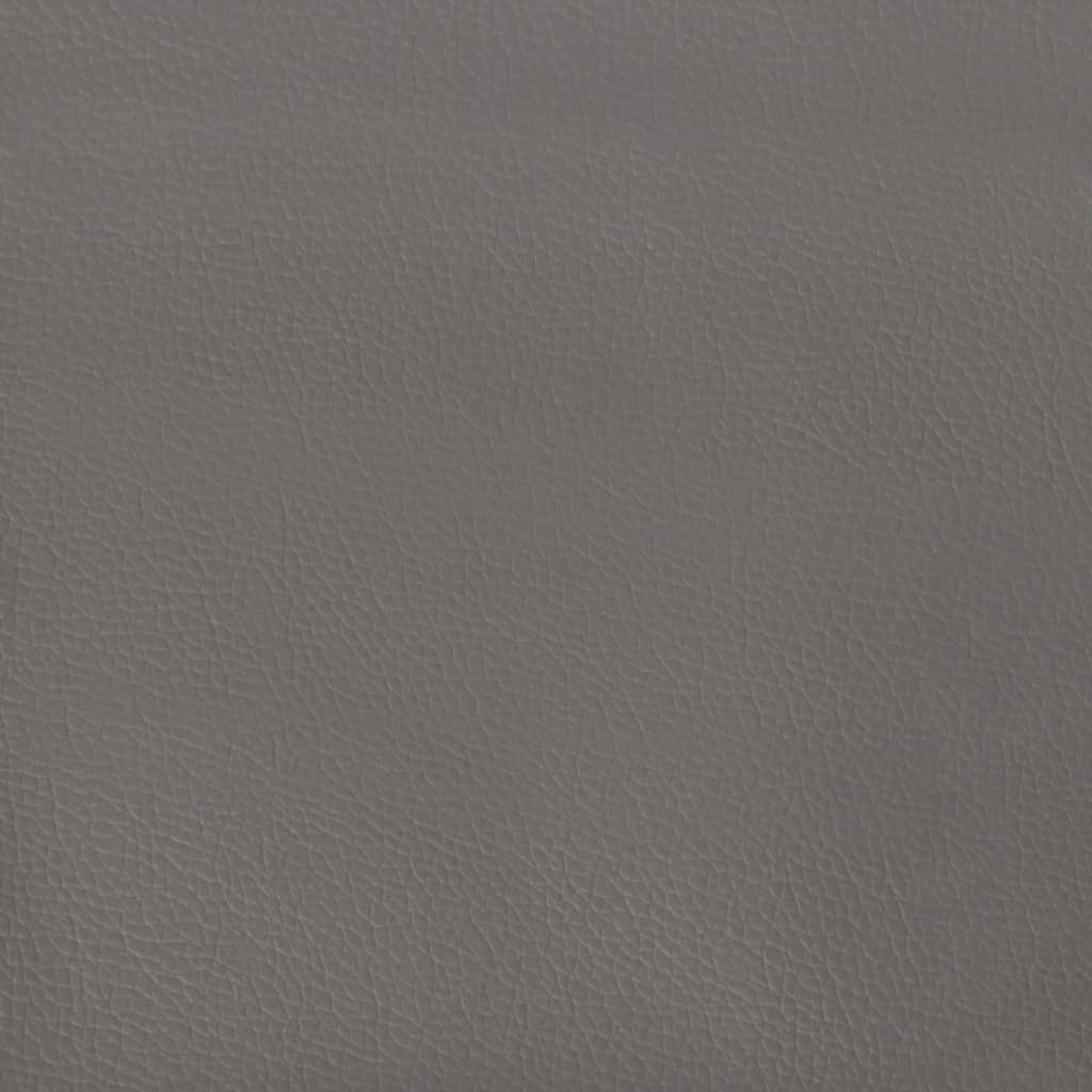vidaXL Tăblie de pat cu aripioare, gri, 83x23x118/128 cm, piele eco vidaXL Tăblie de pat cu aripioare, gri, 83x23x118/128 cm, piele eco