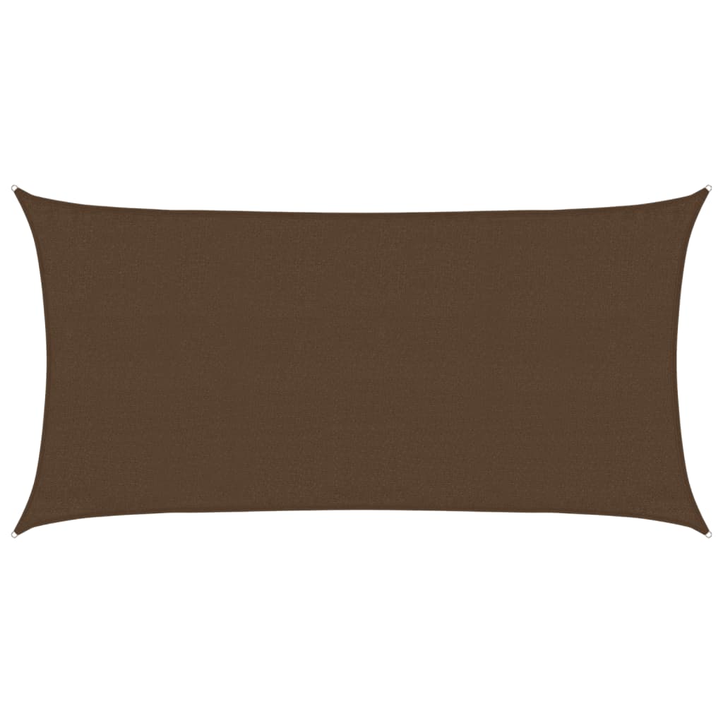 vidaXL Pânză parasolar, maro, 3x6 m, HDPE, 160 g/m²
