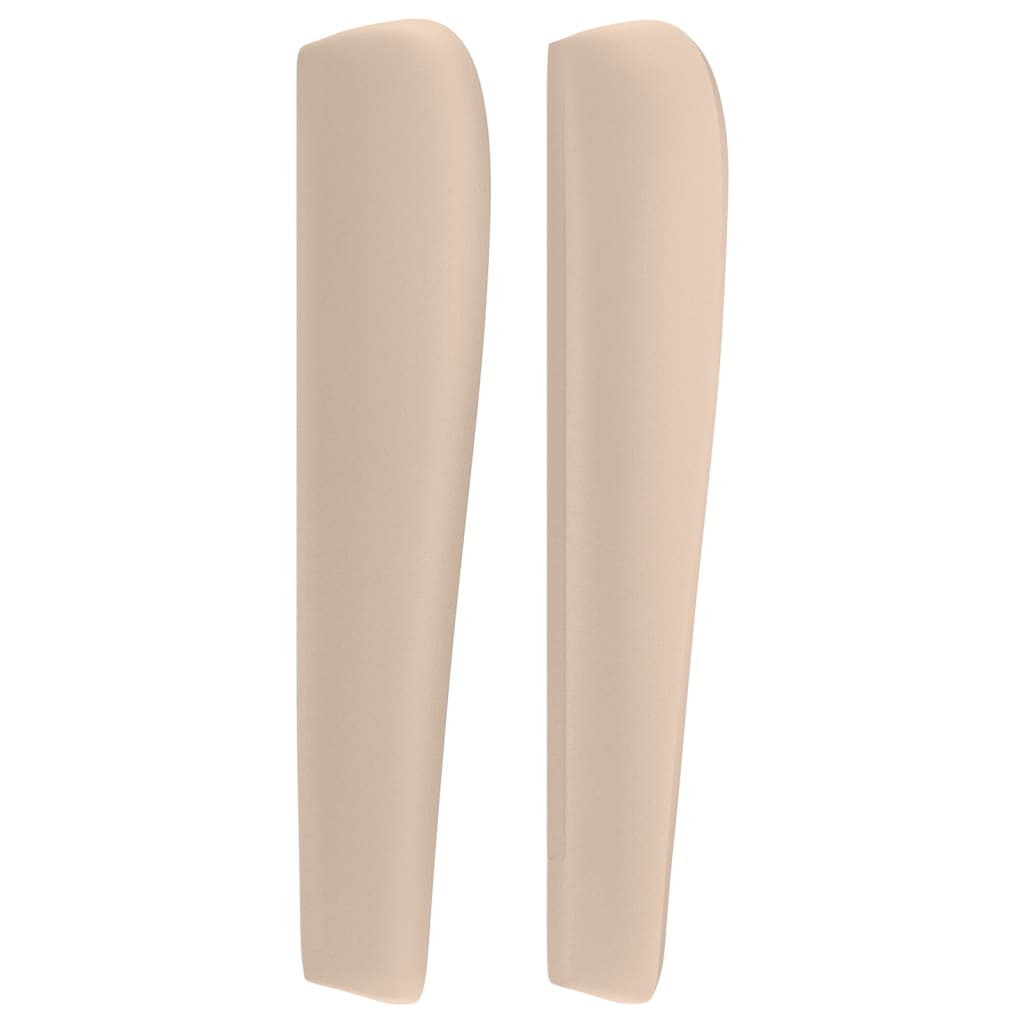 vidaXL Tăblie pat cu aripioare cappuccino 103x23x118/128 cm piele eco vidaXL Tăblie pat cu aripioare cappuccino 103x23x118/128 cm piele eco