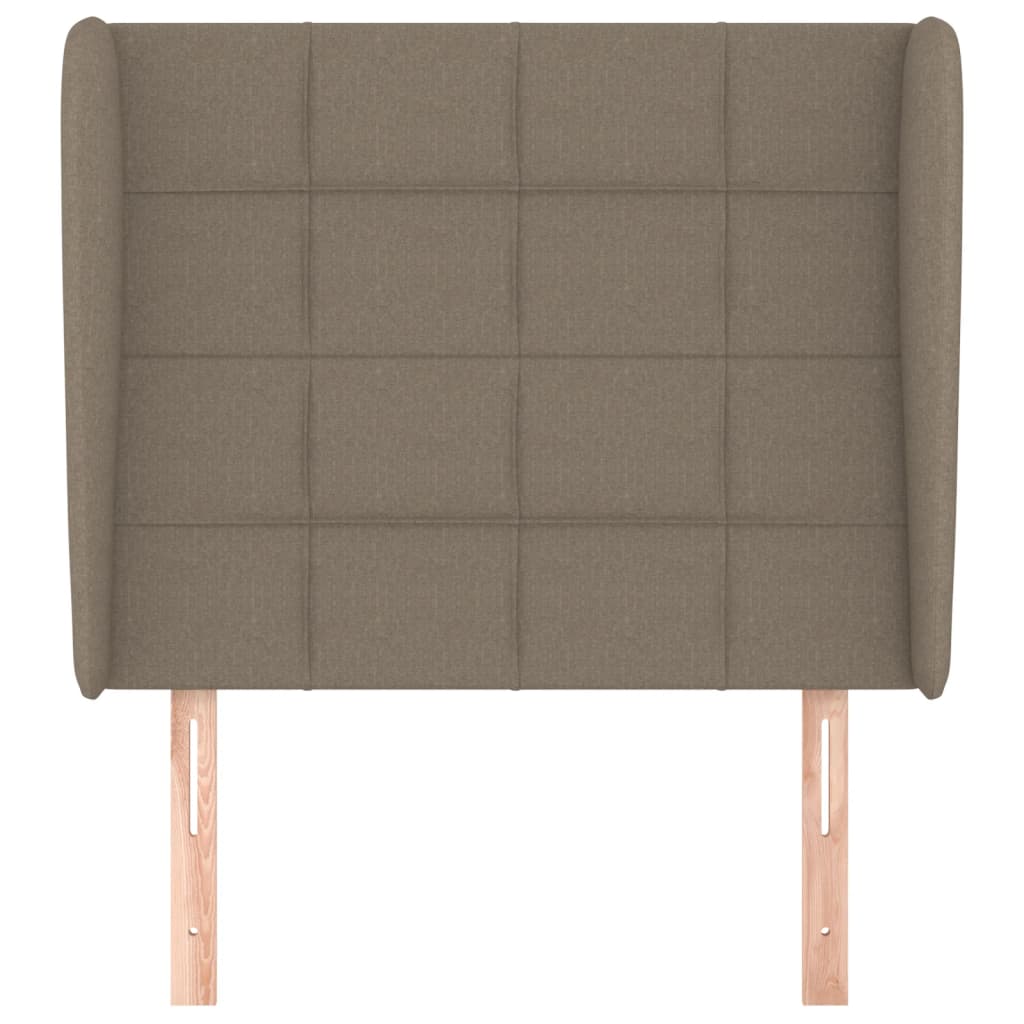 vidaXL Tăblie de pat cu aripioare gri taupe 103x23x118/128 cm textil