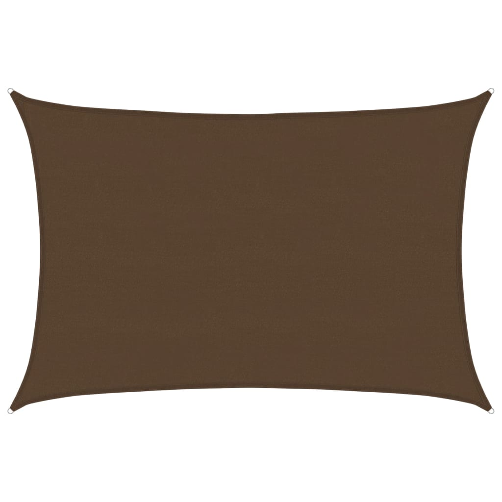 vidaXL Pânză parasolar, maro, 5x6 m, HDPE, 160 g/m²
