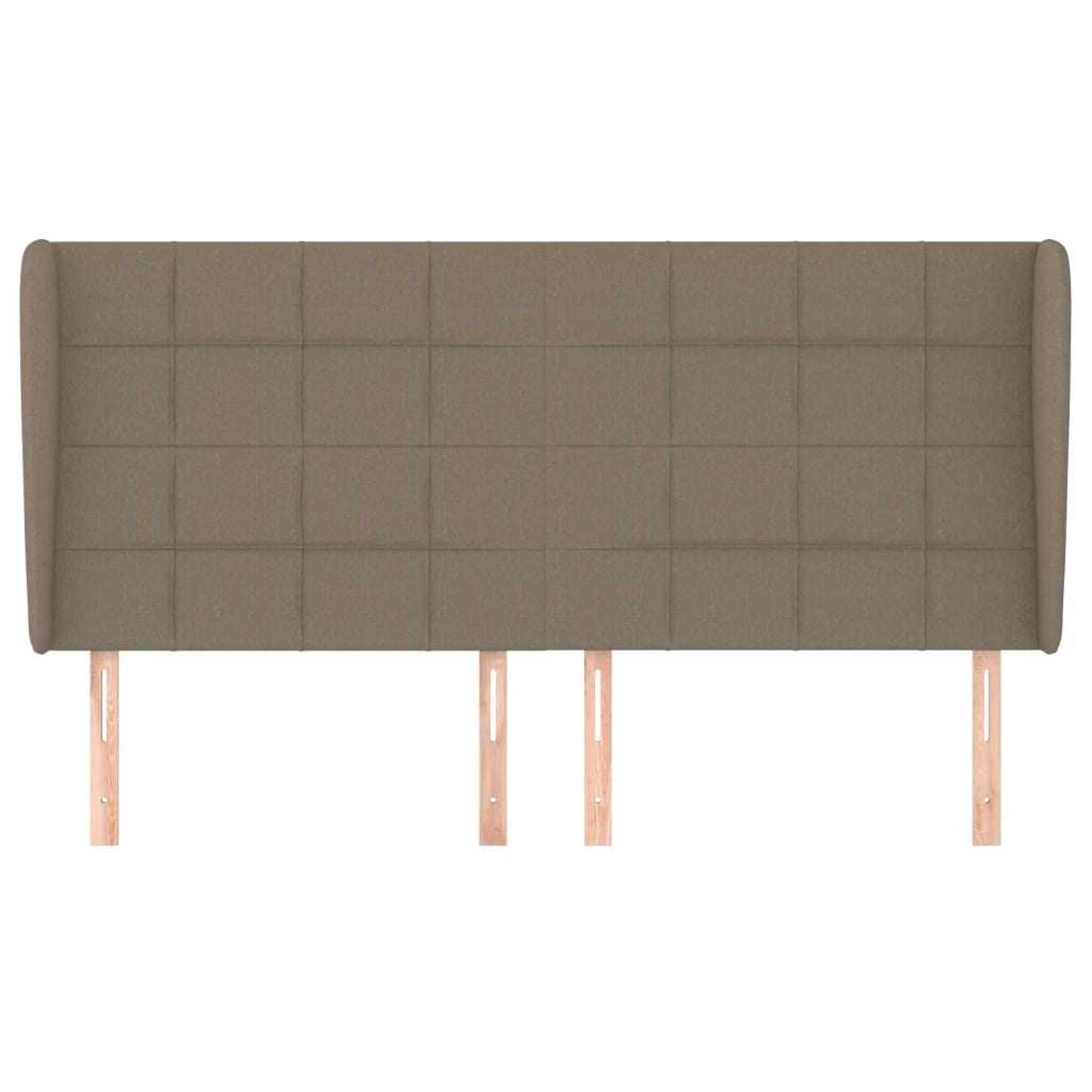 vidaXL Tăblie de pat cu aripioare gri taupe 163x23x118/128 cm textil