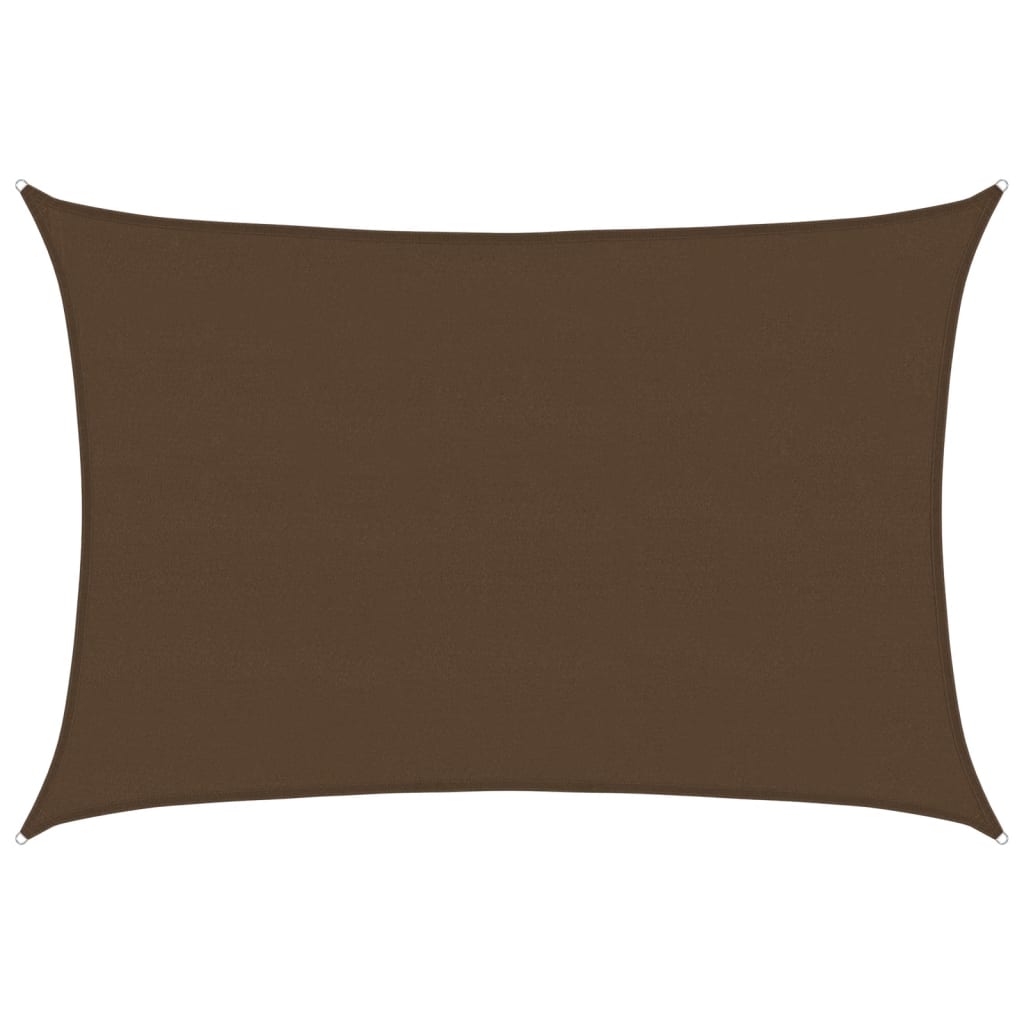 vidaXL Pânză parasolar, maro, 5x7 m, HDPE, 160 g/m²