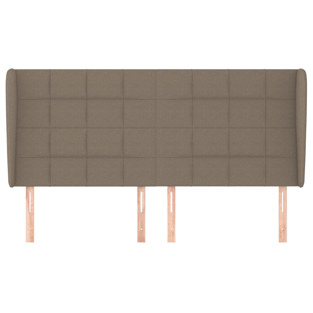 vidaXL Tăblie de pat cu aripioare gri taupe 183x23x118/128 cm textil