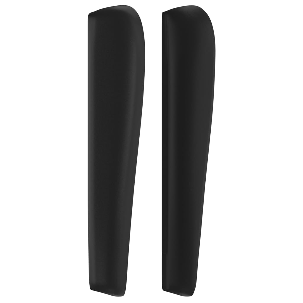 vidaXL Tăblie de pat cu aripioare, negru, 147x23x118/128 cm, piele eco