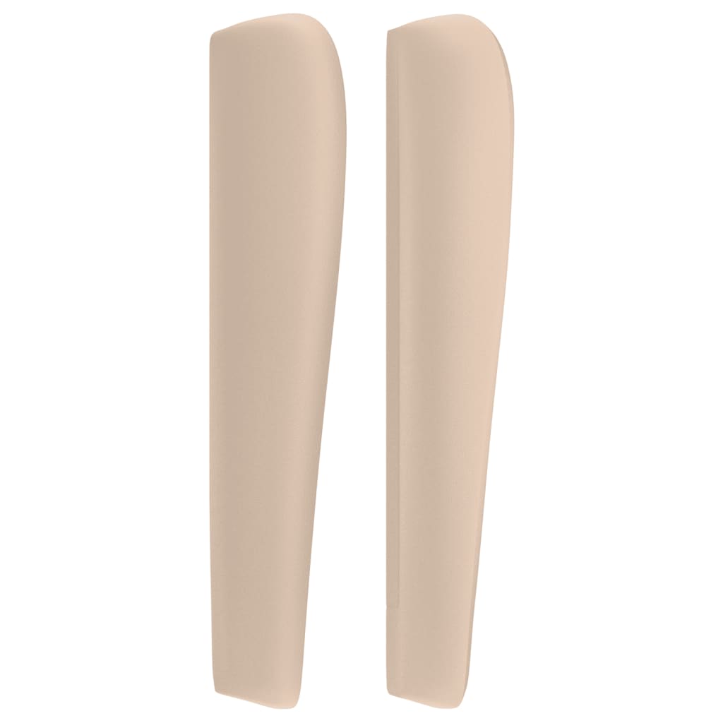 vidaXL Tăblie pat cu aripioare cappuccino 163x23x118/128 cm piele eco