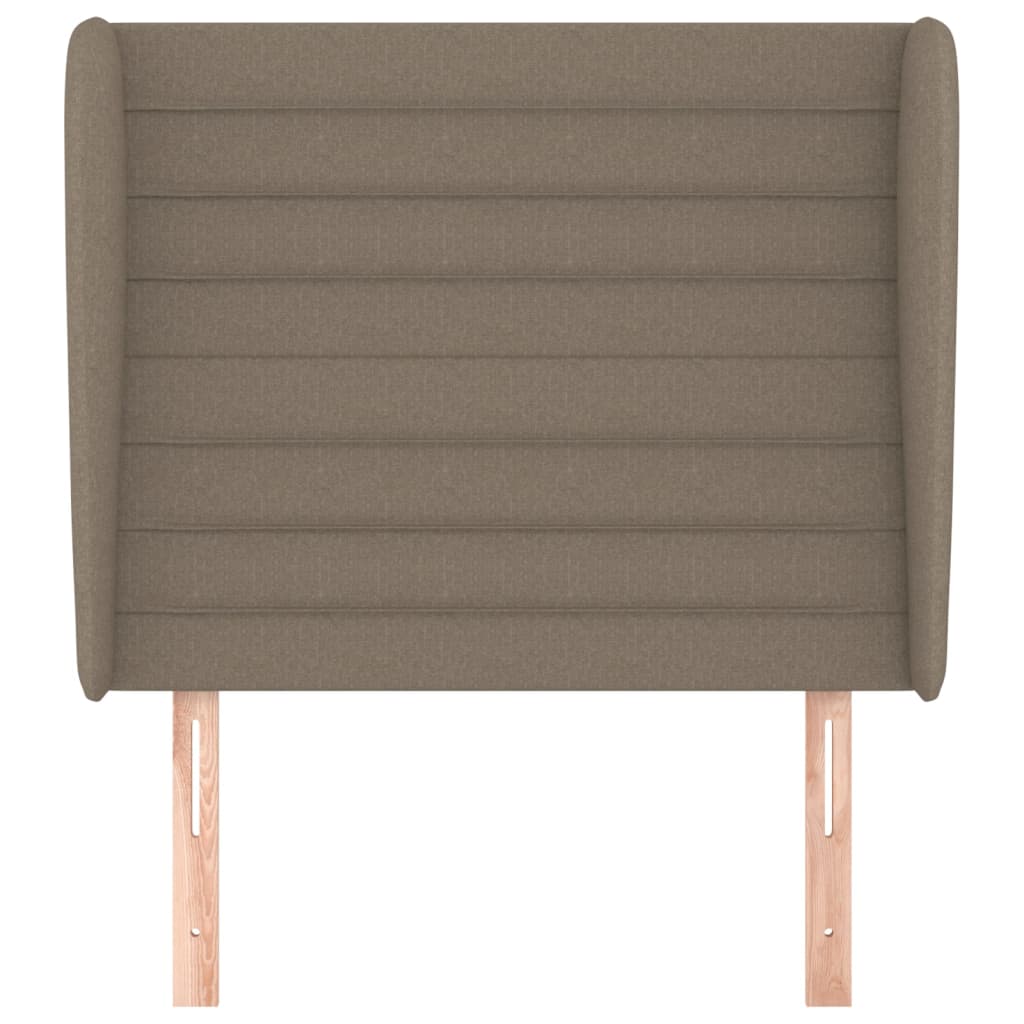 vidaXL Tăblie de pat cu aripioare gri taupe 83x23x118/128 cm textil