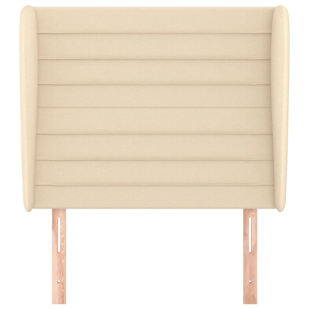 vidaXL Tăblie de pat cu aripioare, crem, 83x23x118/128 cm, textil