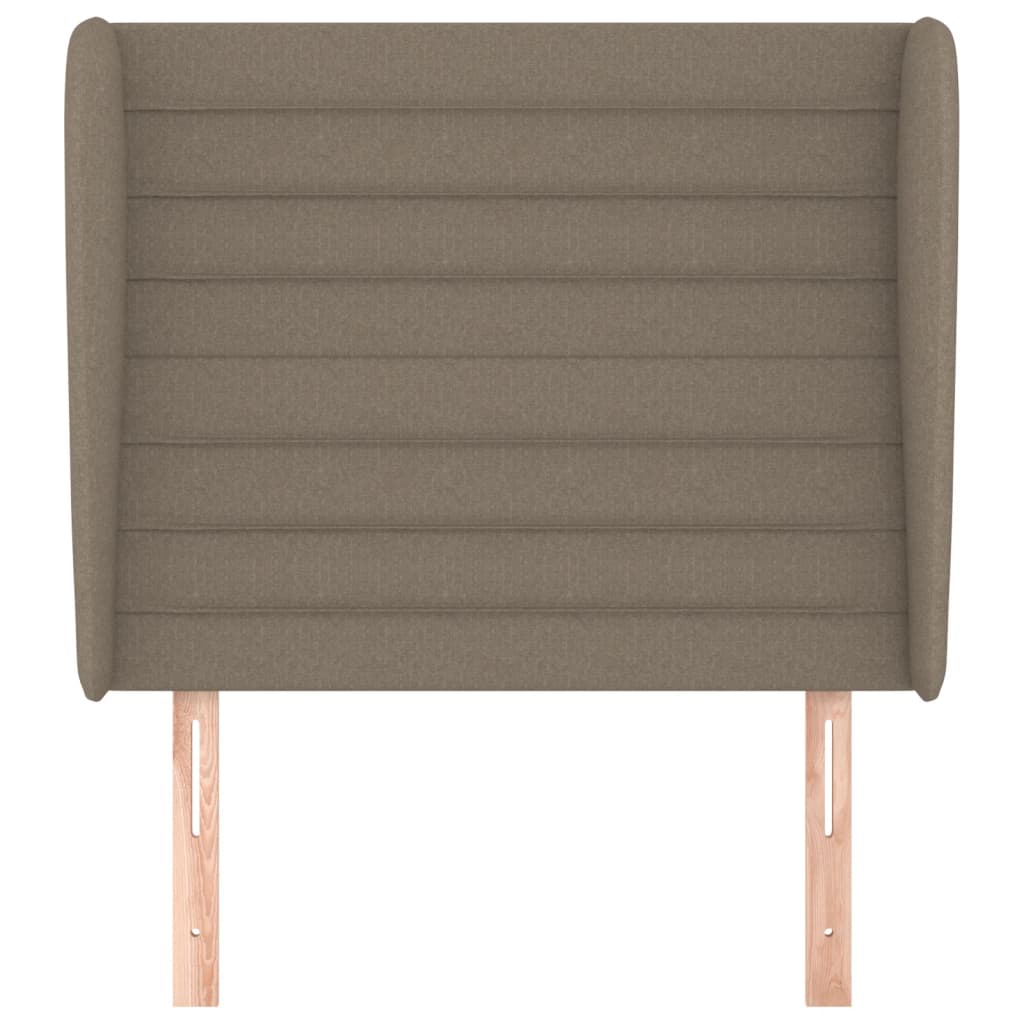 vidaXL Tăblie de pat cu aripioare gri taupe 93x23x118/128 cm textil