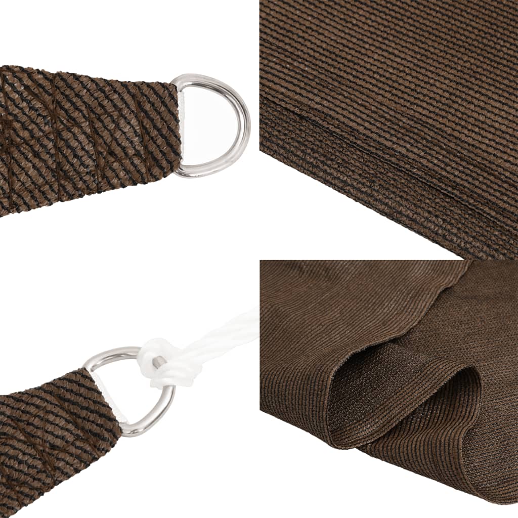 vidaXL Pânză parasolar, maro, 5x6x6 m, HDPE, 160 g/m² vidaXL Pânză parasolar, maro, 5x6x6 m, HDPE, 160 g/m²