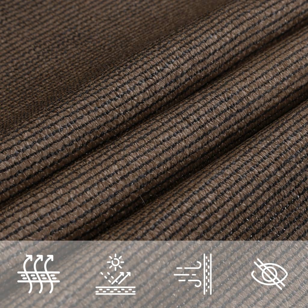 vidaXL Pânză parasolar, maro, 5x5x6 m, HDPE, 160 g/m² vidaXL Pânză parasolar, maro, 5x5x6 m, HDPE, 160 g/m²