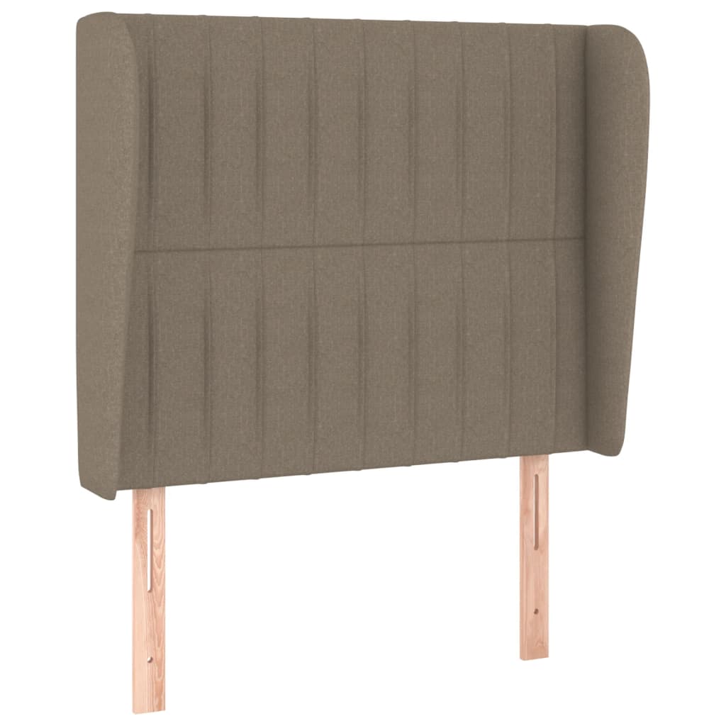 vidaXL Tăblie de pat cu aripioare gri taupe 83x23x118/128 cm textil