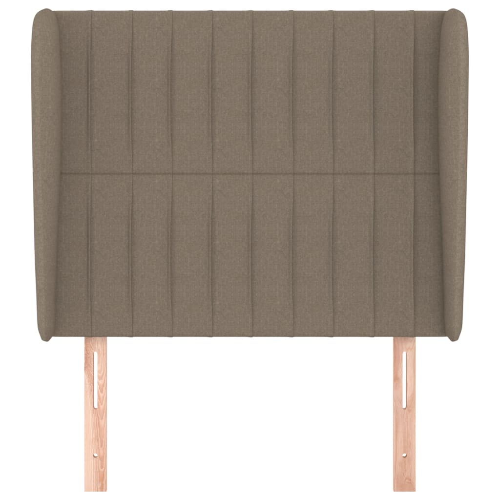 vidaXL Tăblie de pat cu aripioare gri taupe 83x23x118/128 cm textil